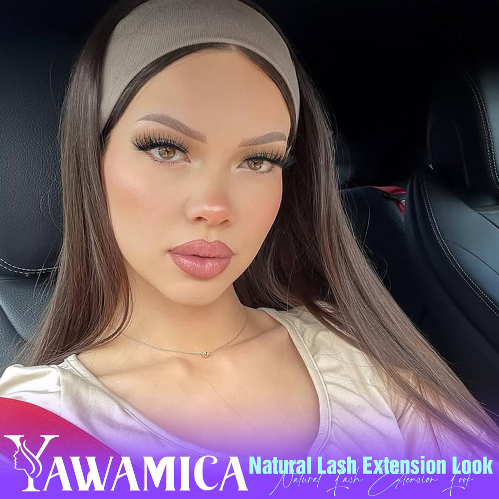 Yawamica natural lash clusters cat-eye 11mm offers dramatic half-lash versatility.