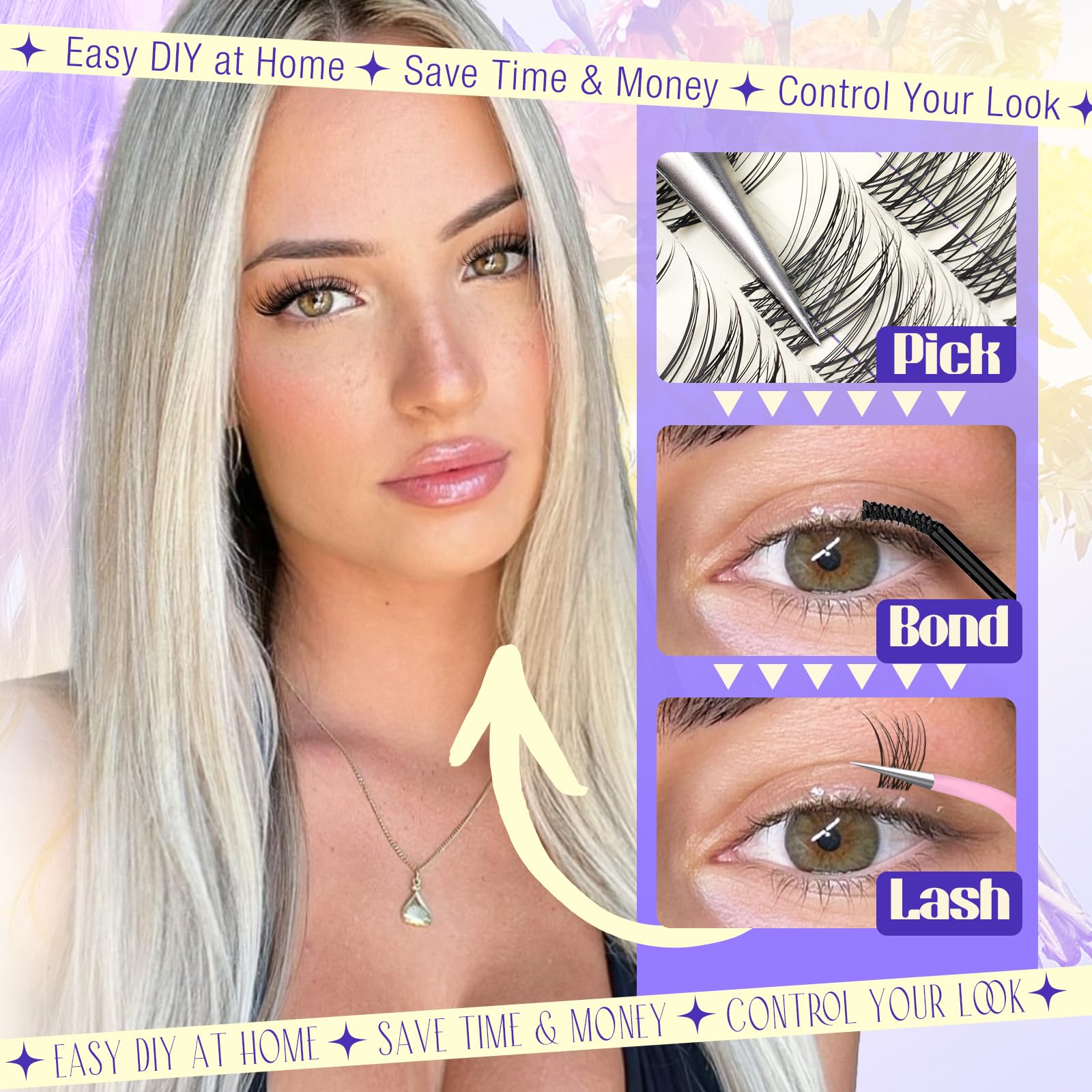 Yawamica home-use lash clusters offering salon-like results at home.