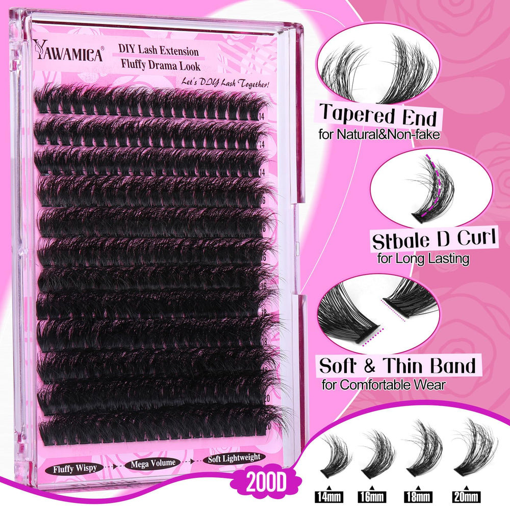 Yawamica matte black mink fiber closeup highlights soft, natural-feel lashes
