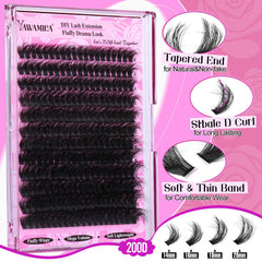Yawamica matte black mink fiber closeup highlights soft, natural-feel lashes