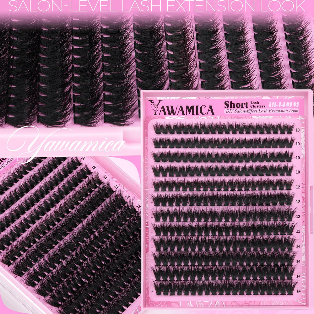 Yawamica natural lash separation and movement with feathered fibers.