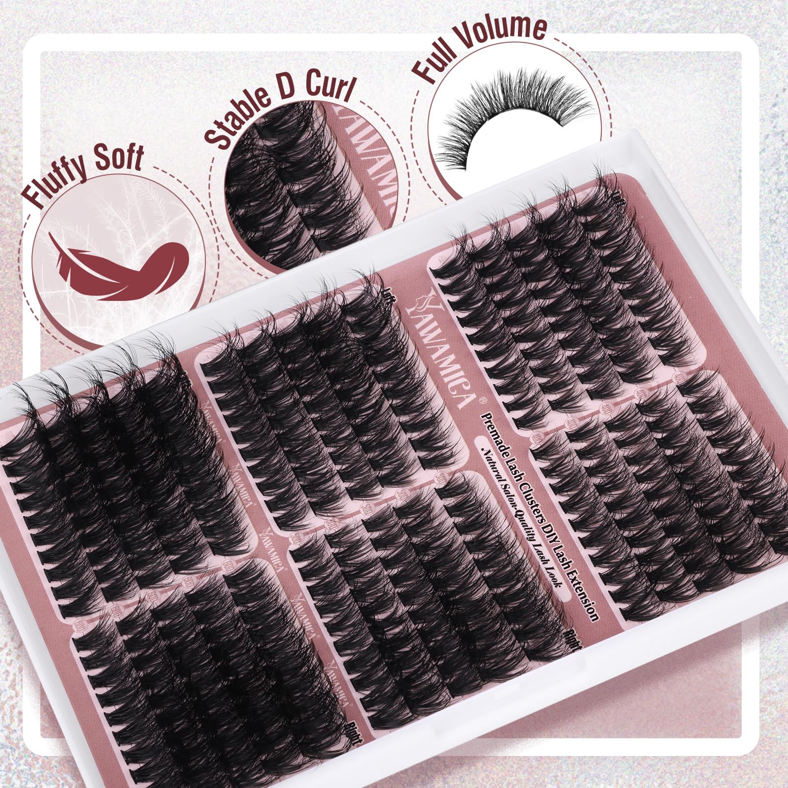 Yawamica reusable clusters designed for multiple wears with proper care.