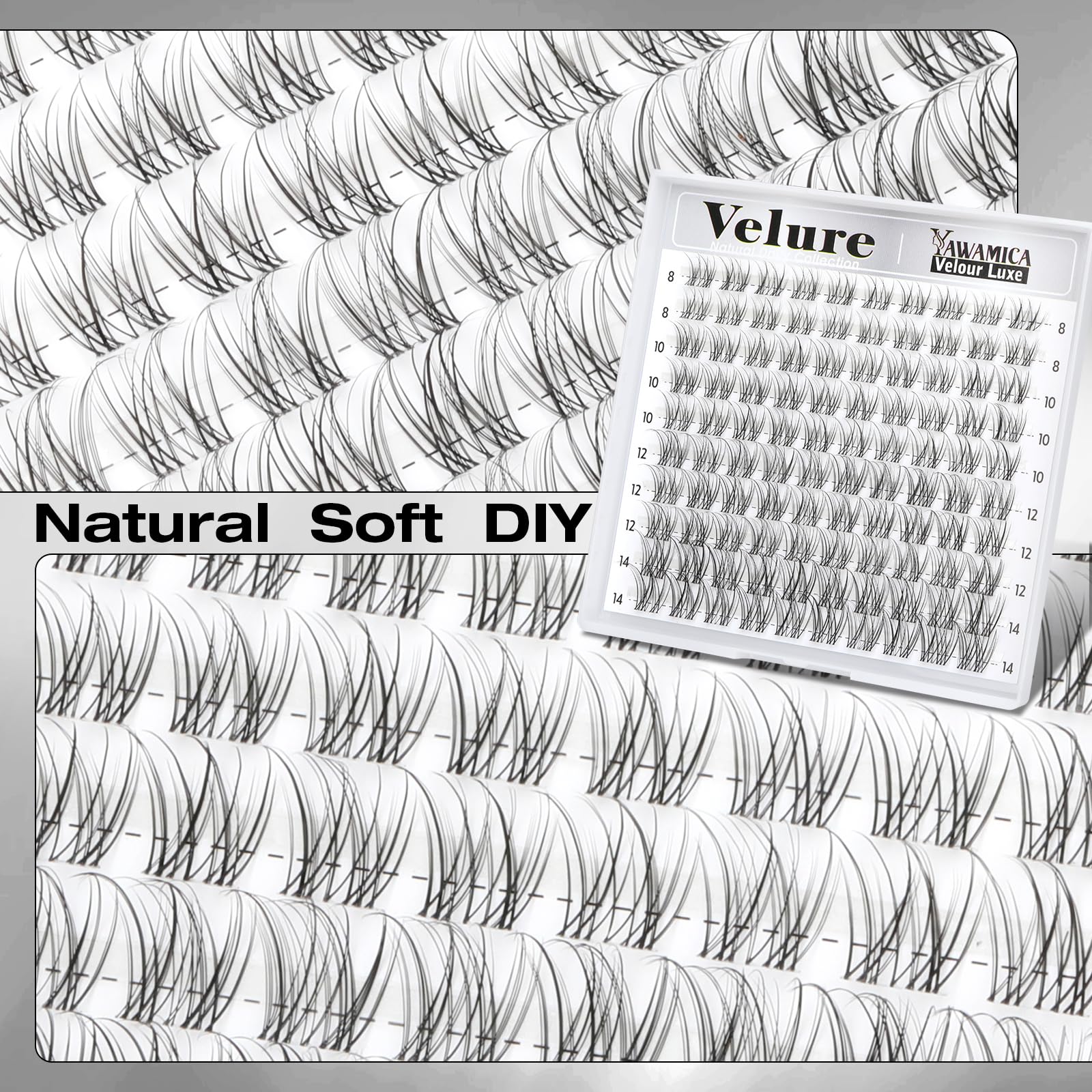 Yawamica reusable lash clusters for multiple wears.
