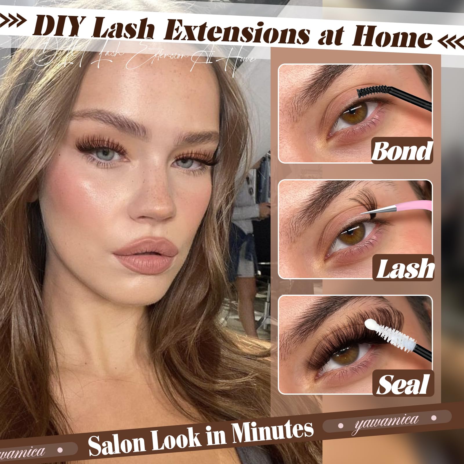 Yawamica reusable lash clusters for multiple wears.