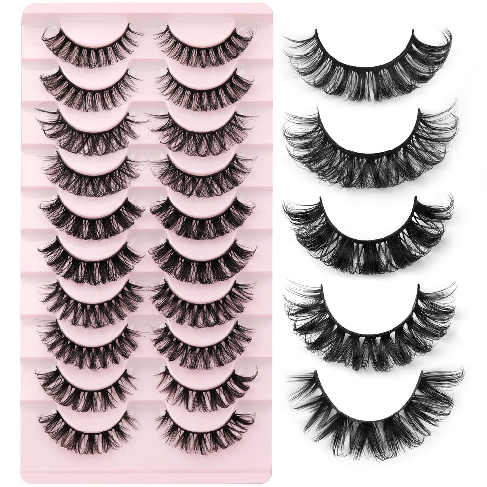 Yawamica Russian volume strip lashes style 1 for a fuller, natural daytime look.