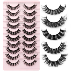 Yawamica Russian volume strip lashes style 1 for a fuller, natural daytime look.