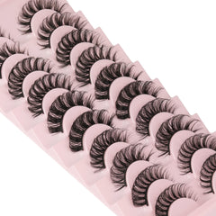 Yawamica Russian volume strip lashes style 2 adds subtle drama for evenings.