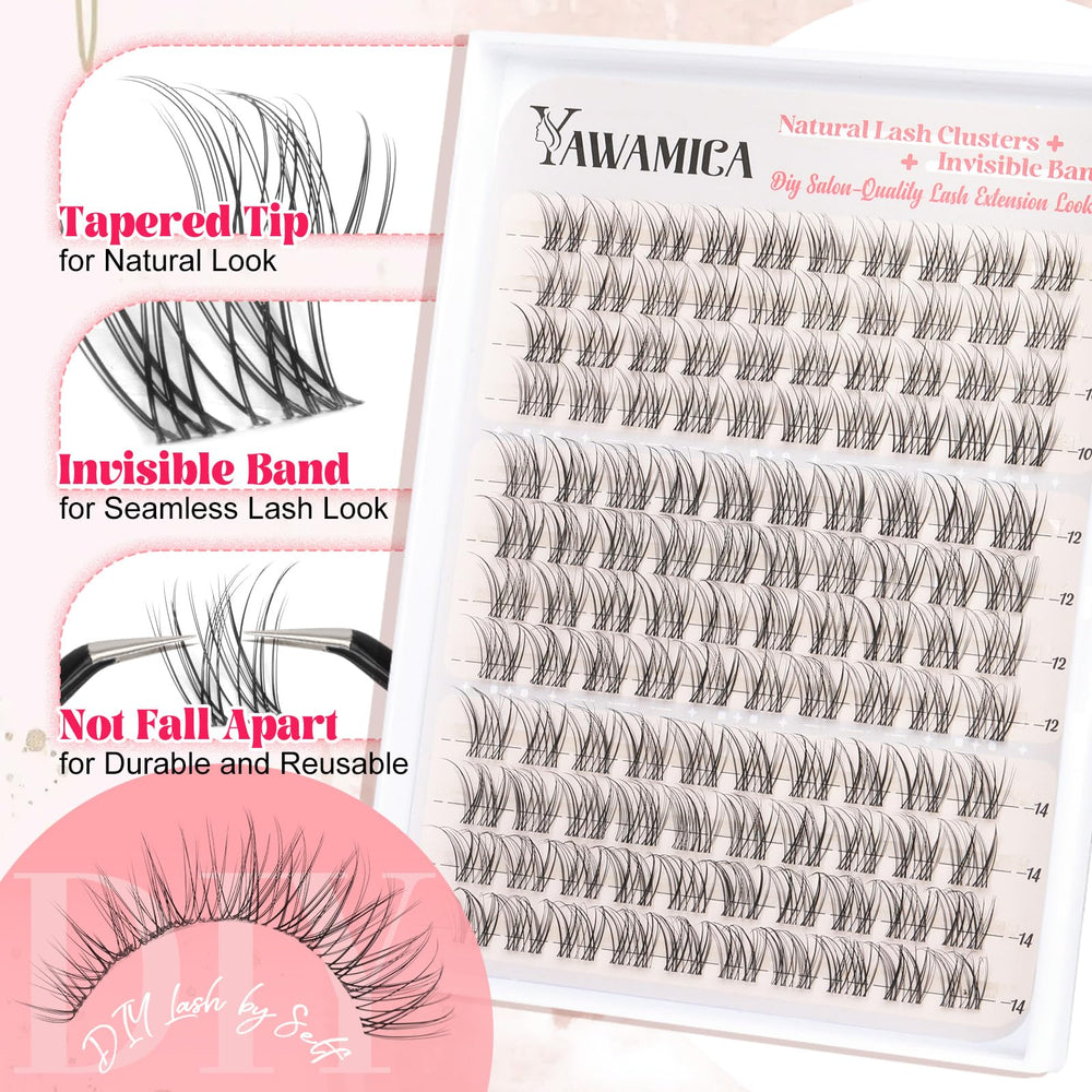 Yawamica self-adhesive clusters simplify at-home lash applications.