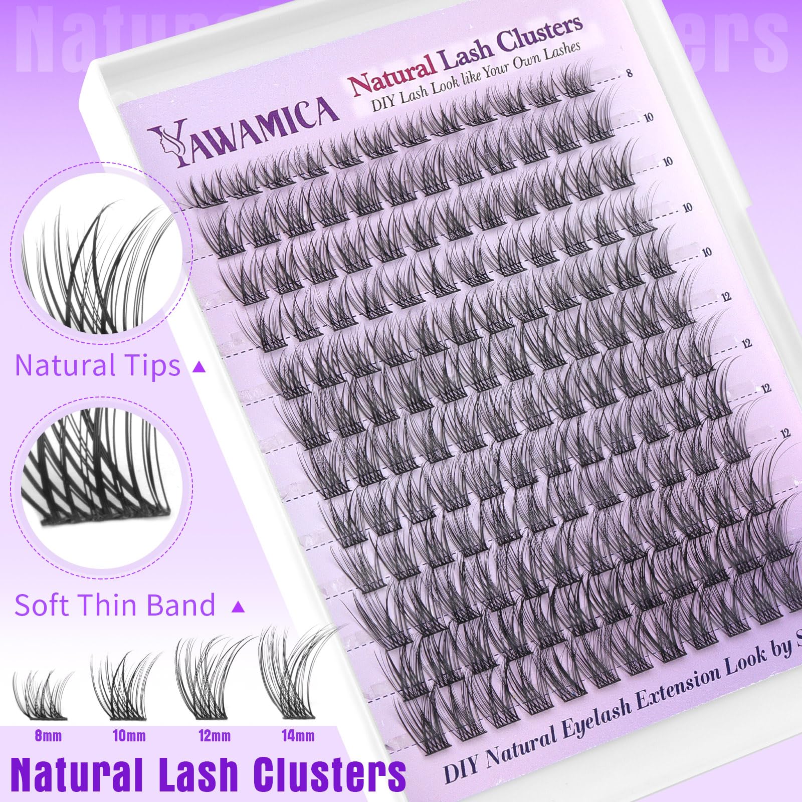 Yawamica short-to-mid 8-10mm clusters create natural day looks