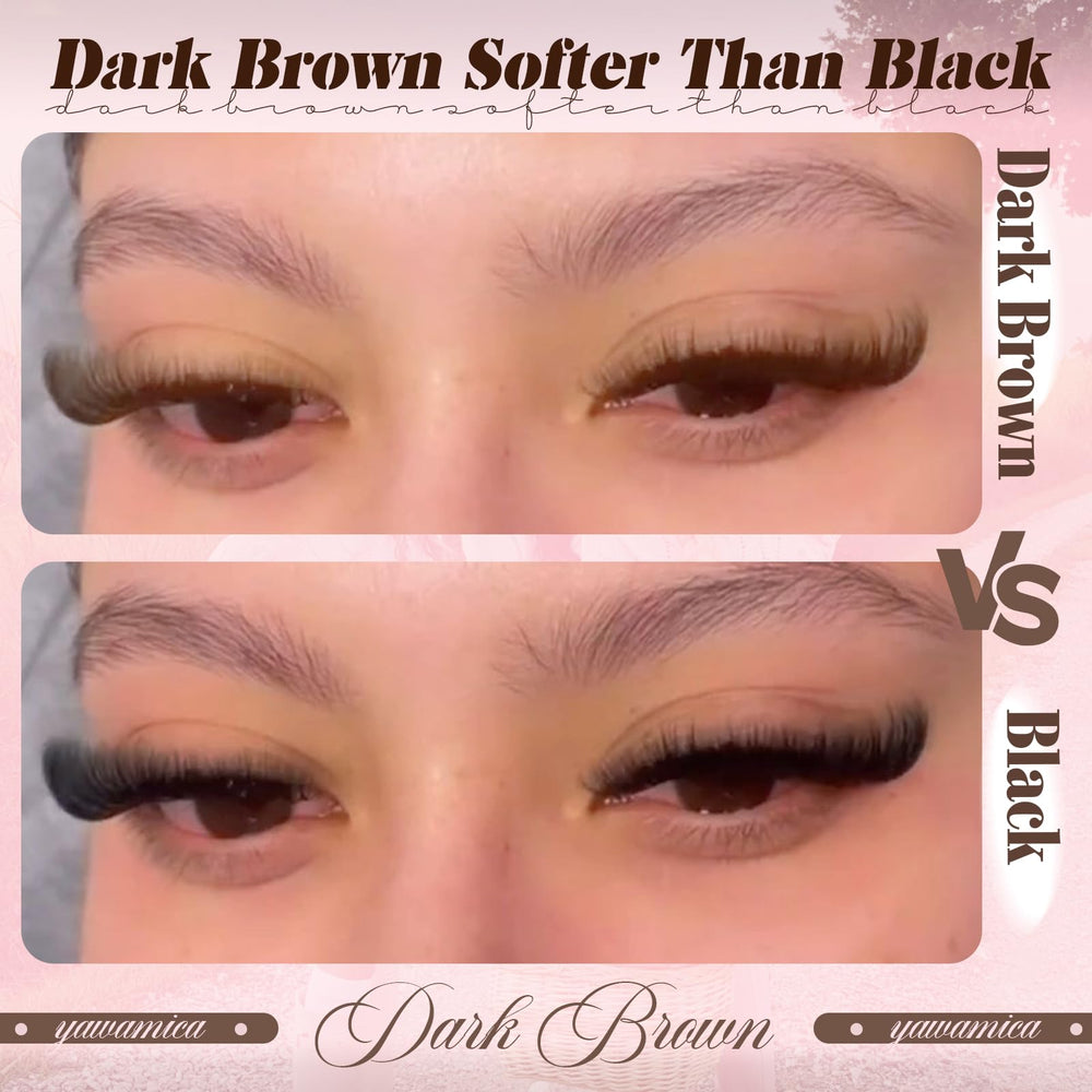 Yawamica soft band lash clusters gentle on sensitive eyes.