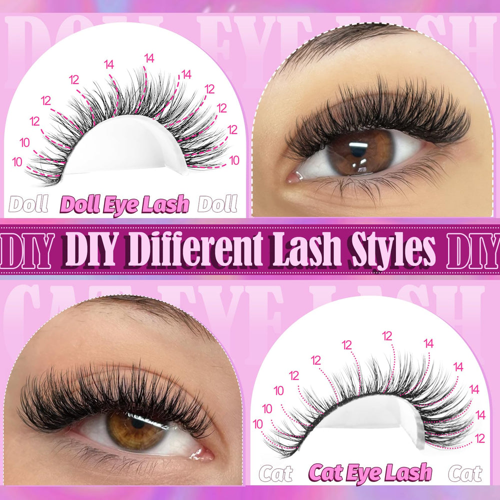 Yawamica soft faux mink fibers create a light, fluffy lash feel.