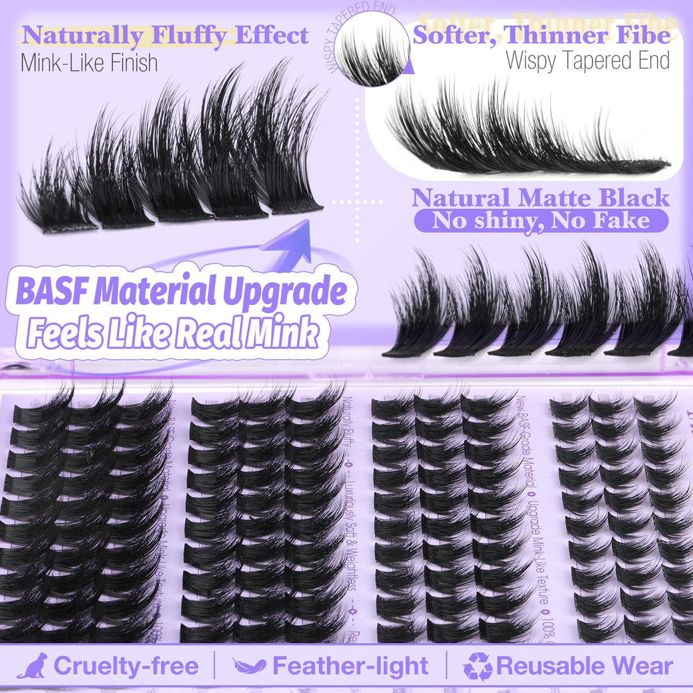 Yawamica soft thin band lashes offering all-day comfort.