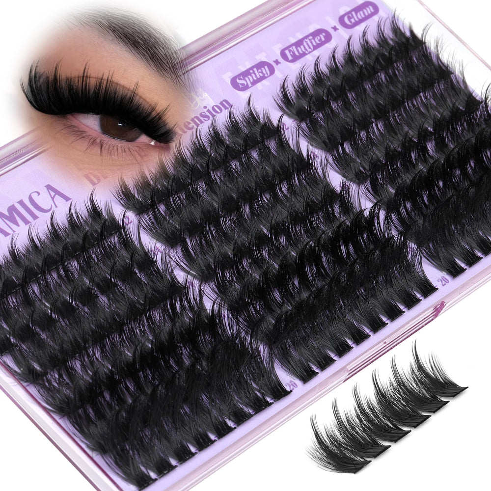 Yawamica spiky lash clusters in manga style for a playful, natural blend