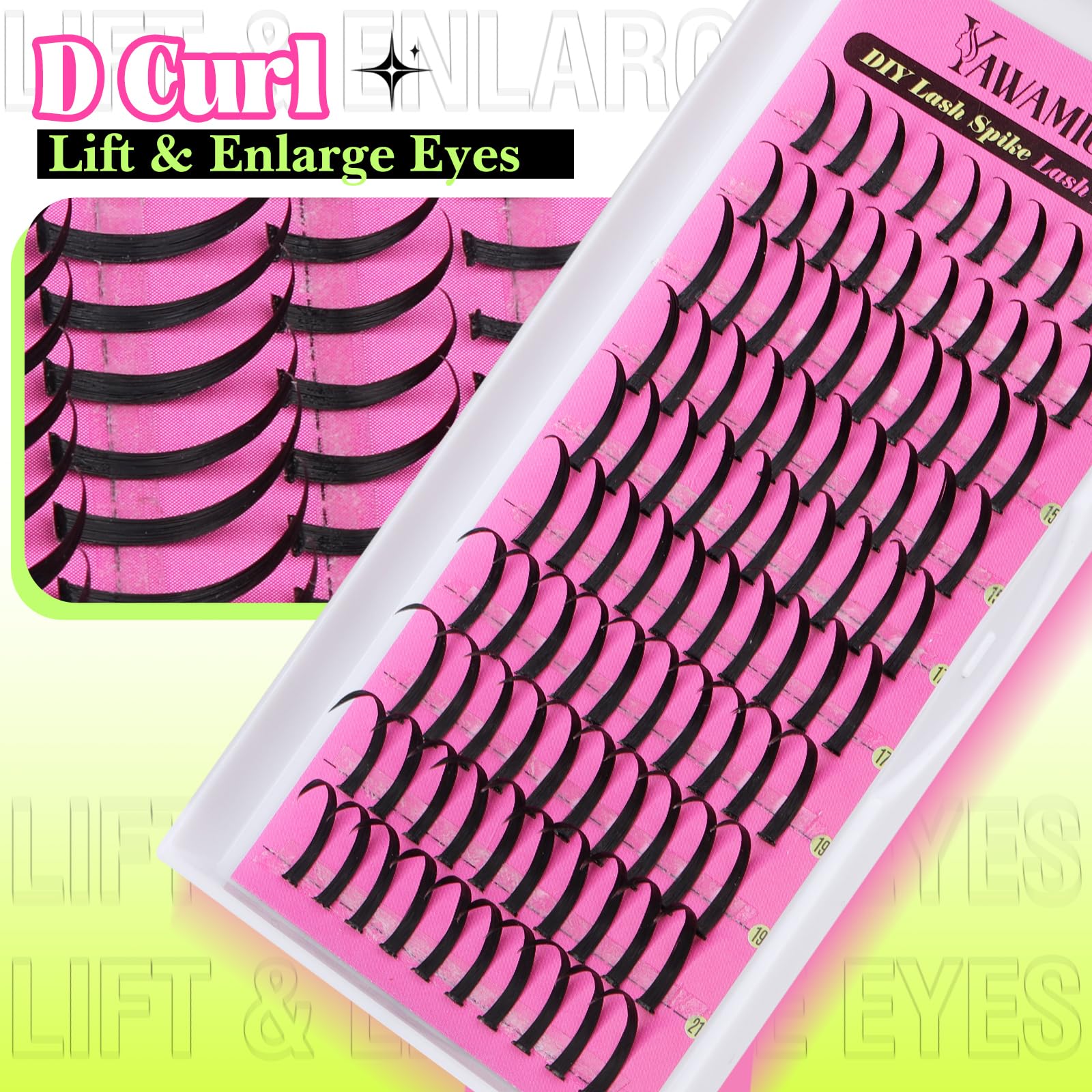 Yawamica spiky lash extensions are premade for quick application
