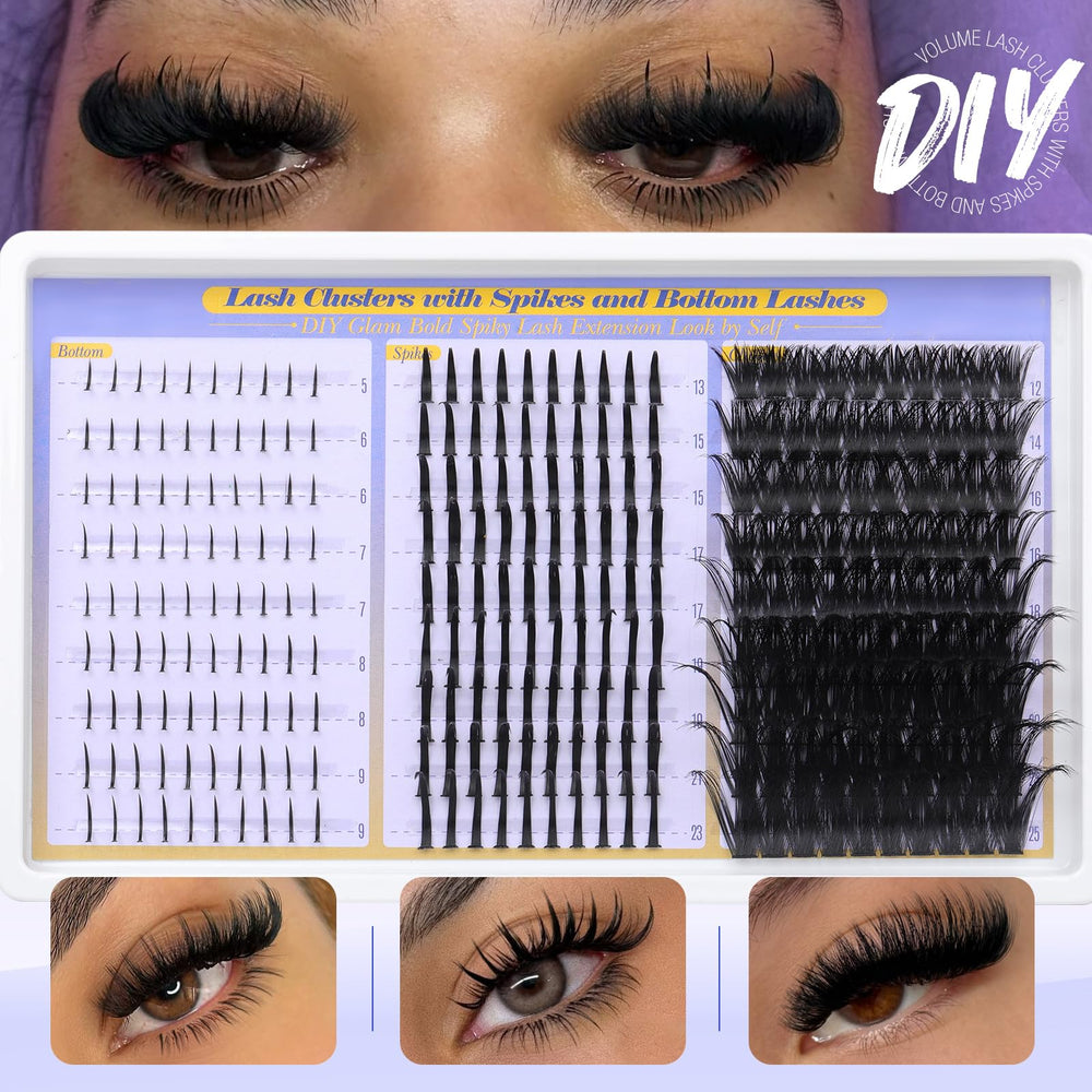 Yawamica spiky lashes 13-23mm for edgy, high-fashion volume.