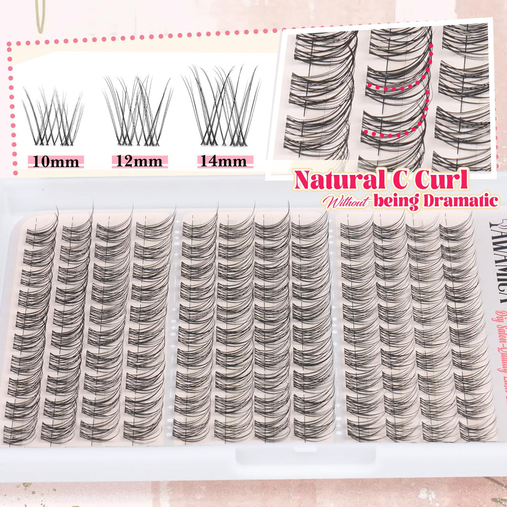 Yawamica compact packaging keeps lash essentials organized for travel.