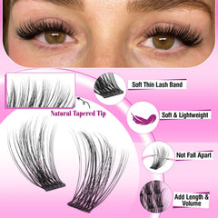 Yawamica ultra-thin lash band keeps lashes lightweight and comfortable