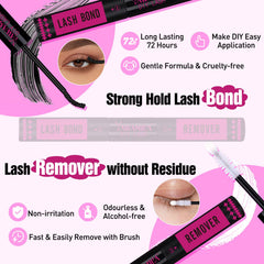 Yawamica upgrade matte black mink fiber clusters for fuller, softer lashes