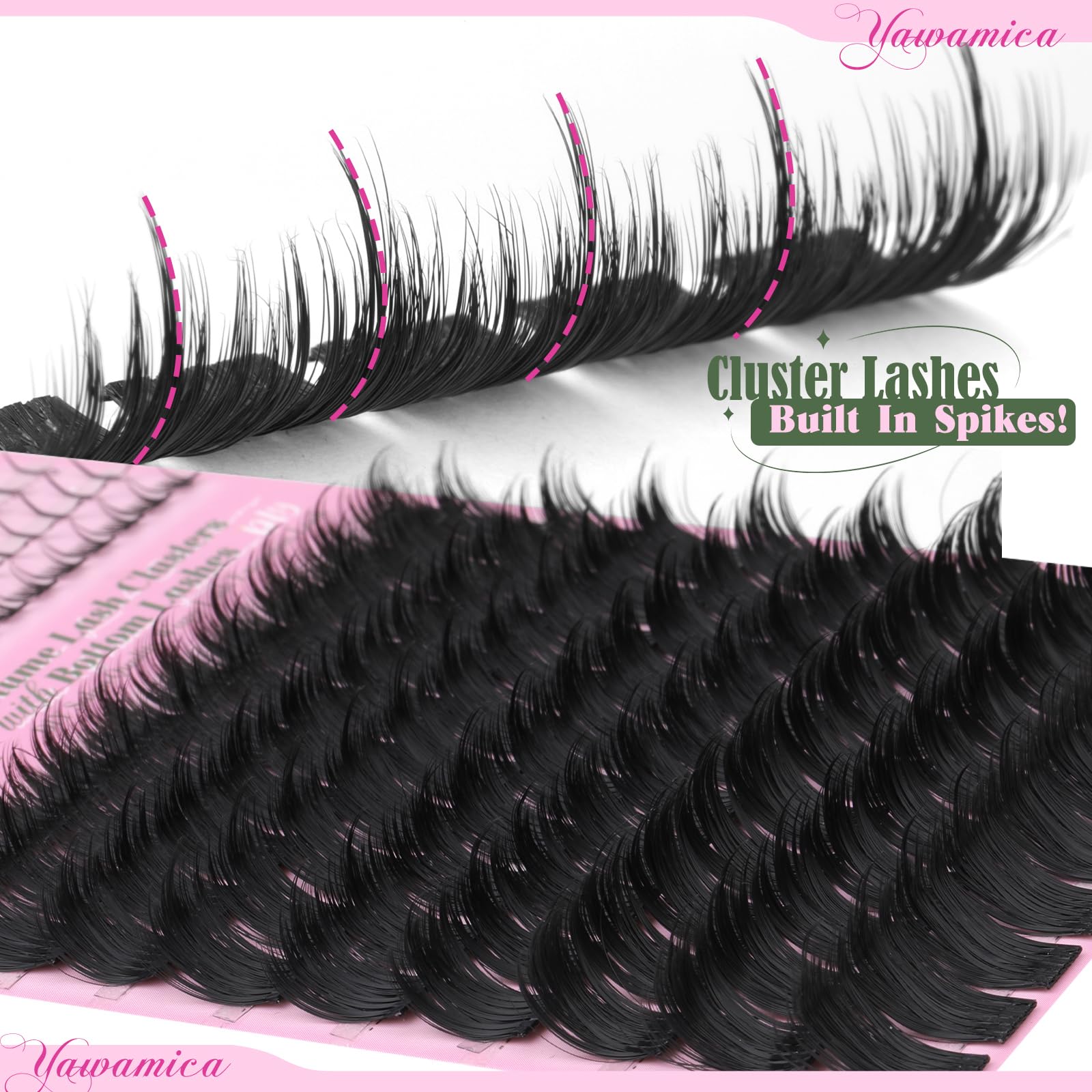 Yawamica Volume Lash Clusters designed for easy at-home DIY application.