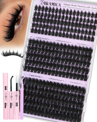 Yawamica Volume Lash Clusters Kit front view for at-home salon results