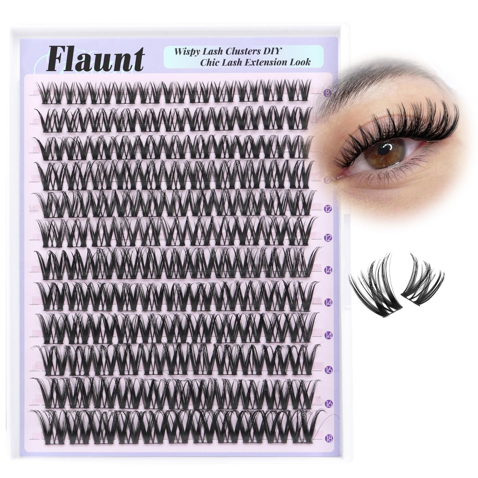 Yawamica waterproof cluster lashes hold up in moisture.