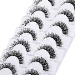 Yawamica wispy 13mm cat-eye lashes for natural, flattering look.