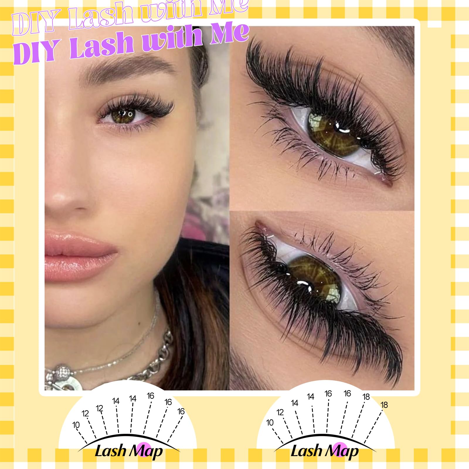 Yawamica Wispy Lash Clusters cat eye style enhances outer lash length at home