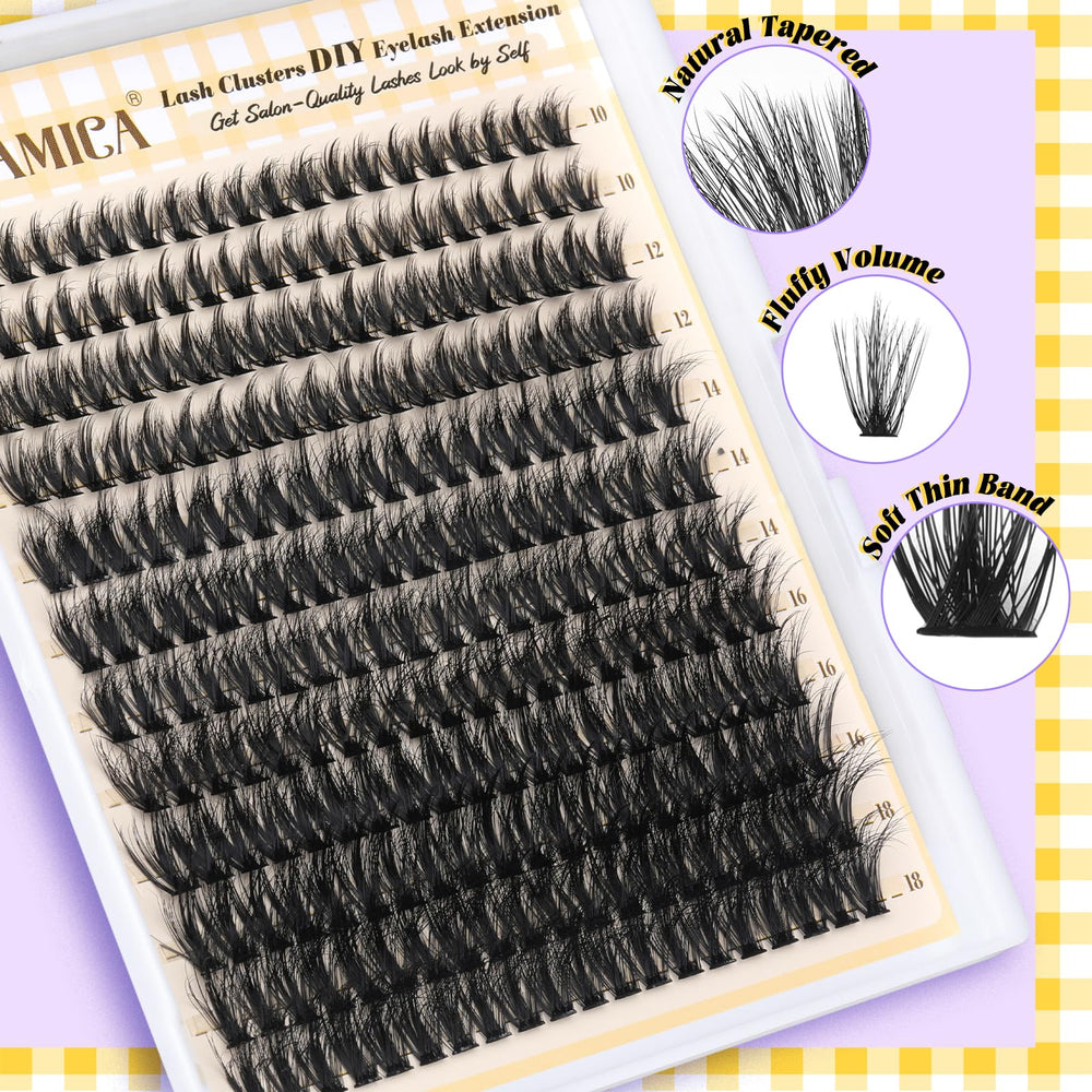 Yawamica Wispy Lash Clusters doll eye look for wider, brighter eyes