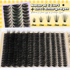 Yawamica Wispy Lash Clusters fox eye look for dramatic definition