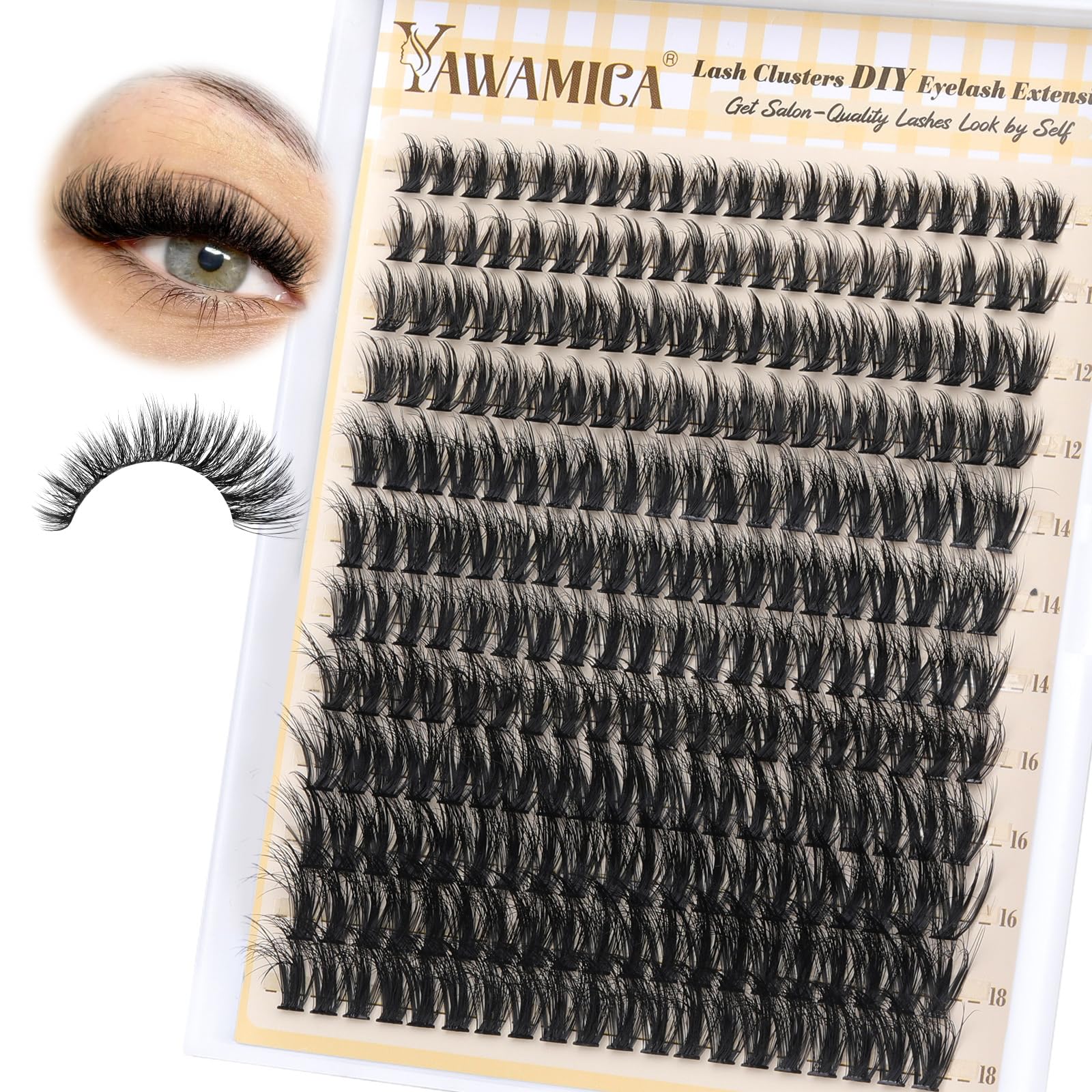 Yawamica Wispy Lash Clusters soft band for comfortable all day wear