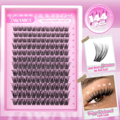 Yawamica Wispy Lash Clusters ultra-thin lash band for comfortable wear.