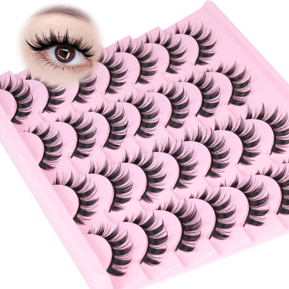 Yawamica Wispy Manga Lashes packaging highlights bold 15mm length.