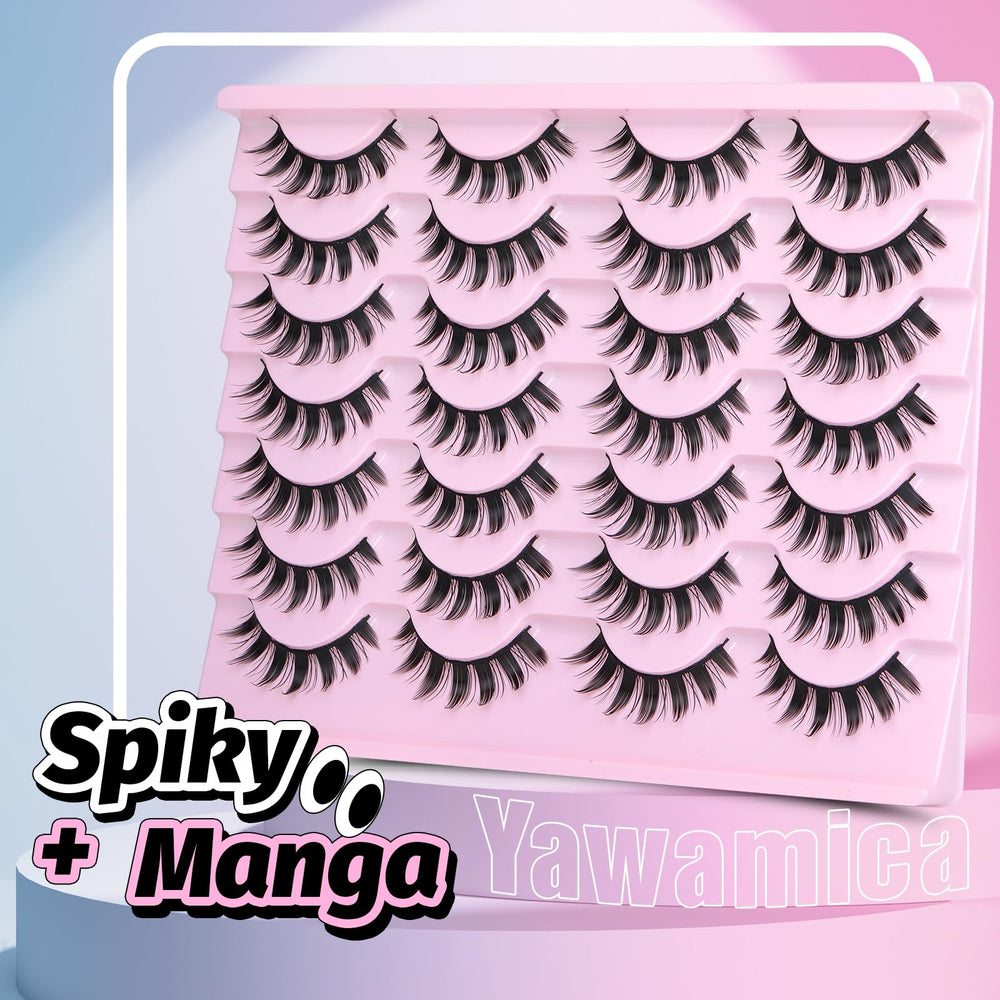 Yawamica Wispy Manga Lashes cosplay-ready lashes for photoshoots and events.