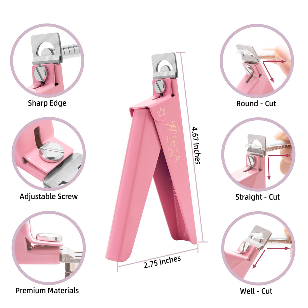 YAYA NAILS adjustable blade and strong spring simplify clipping with control.