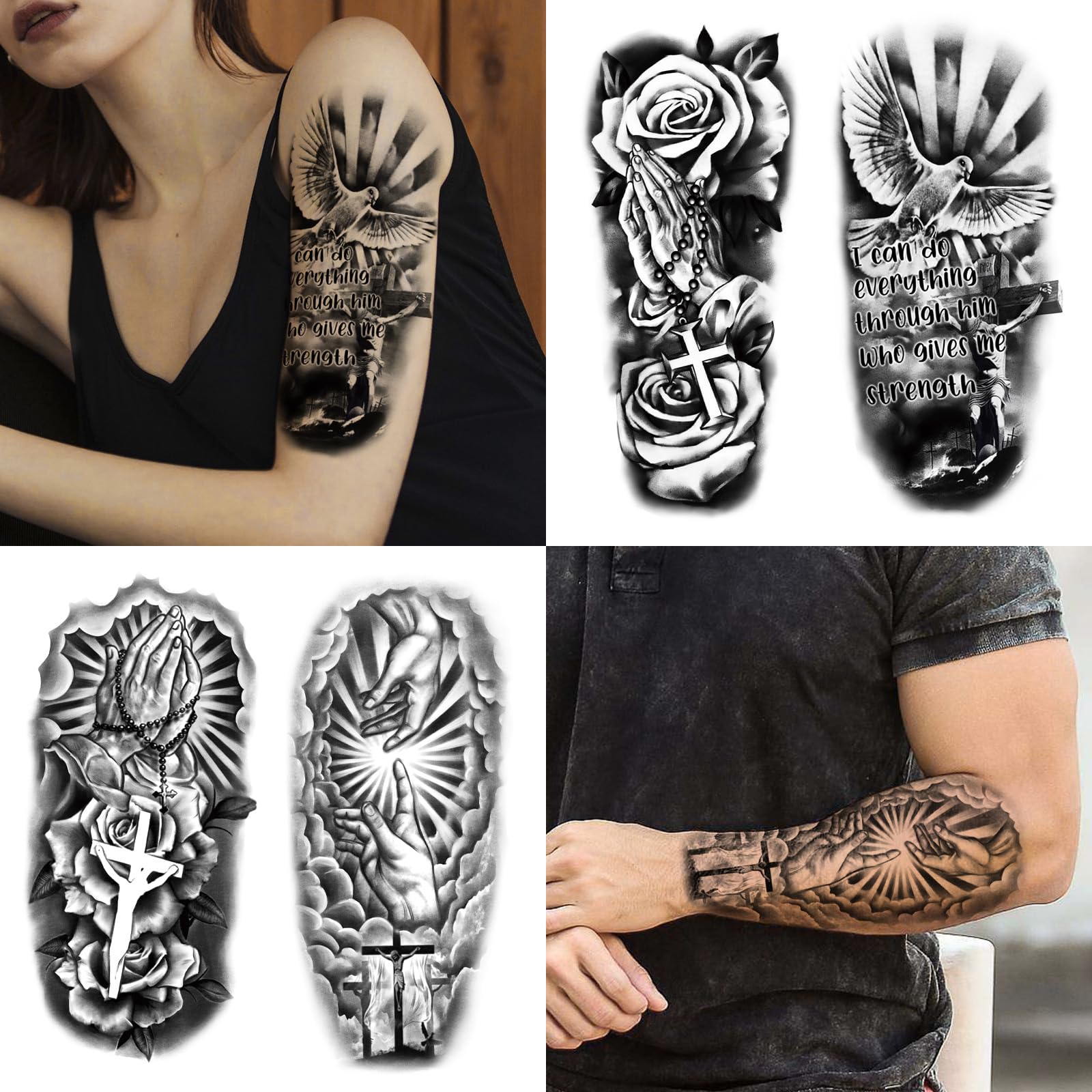 Yazhiji biblical scenes tattoo set enables narrative body art.