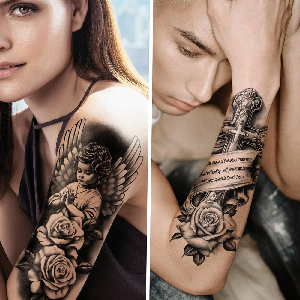 Yazhiji blackwork tattoo pack creates bold monochrome statements.