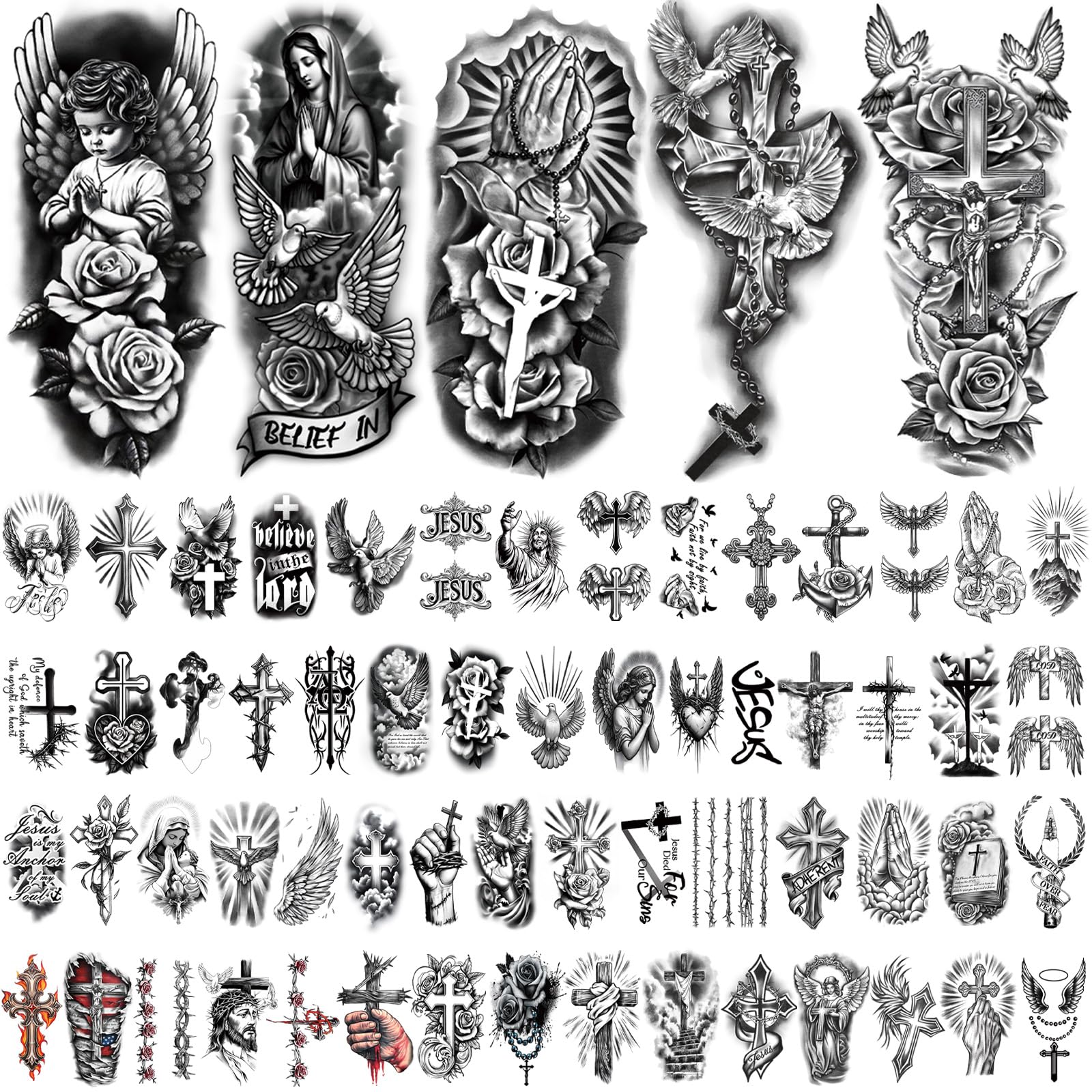 Yazhiji Jesus Christ tattoo provides a subtle spiritual expression.