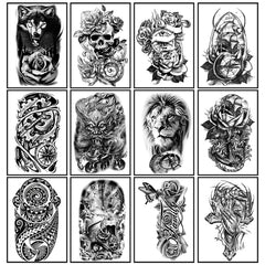 Yazhiji 24 small tattoo sheets for precise accents and cosplay.