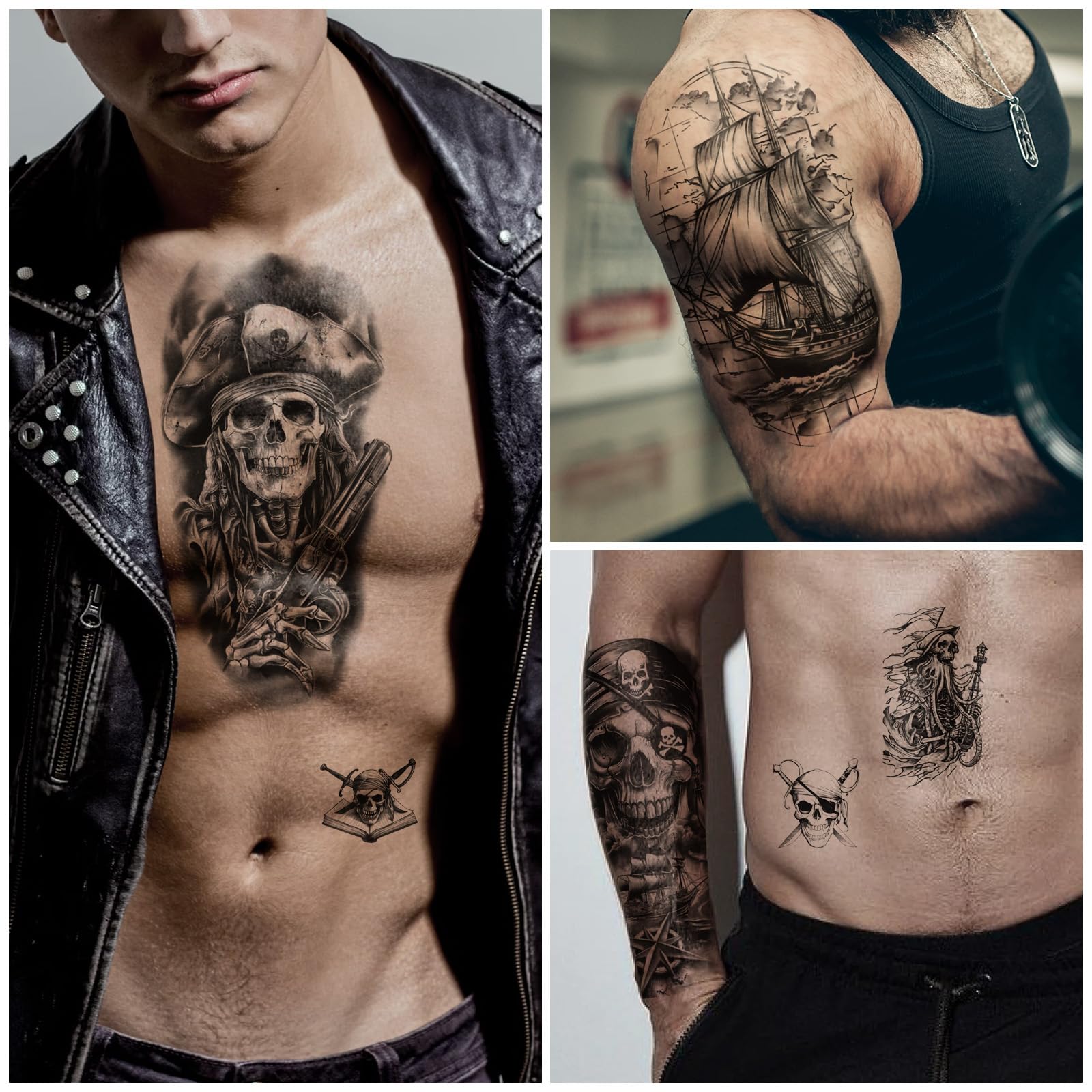 Tatuaje Yazhiji bandera pirata: símbolo icónico para disfraces