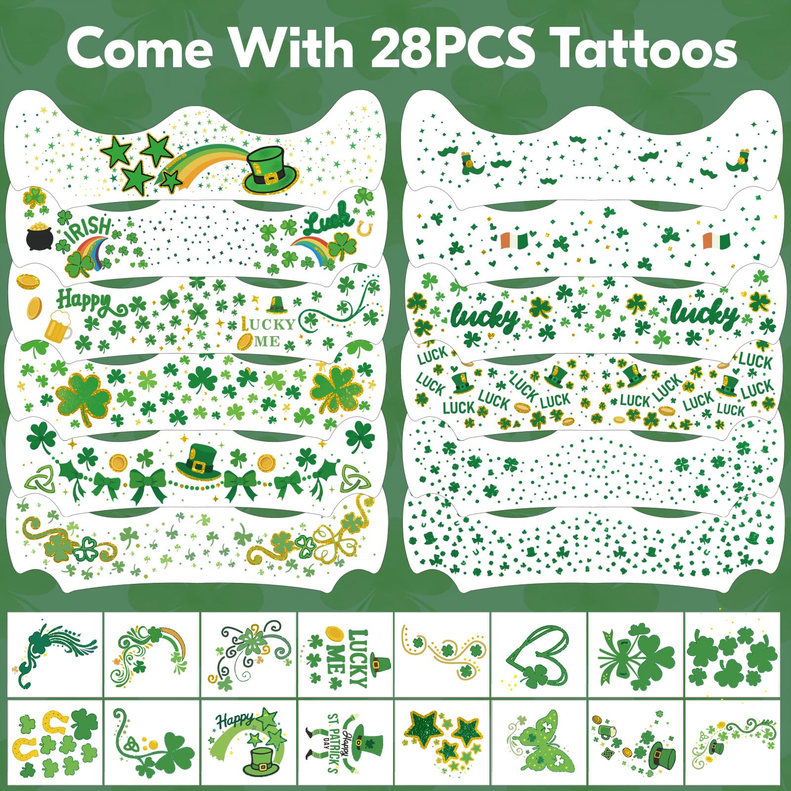 Tatuaje Yazhiji con purpurina arcoíris para estilos festivos