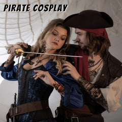Tatuaje Yazhiji pirata velero: detalle elegante para eventos