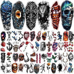 Tatuaje Yazhiji tigre 3D realista para eventos y estilos audaces