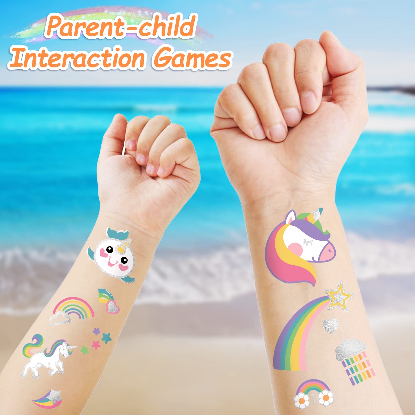 Tatuajes Yazhiji con flores y dulces para fiestas infantiles
