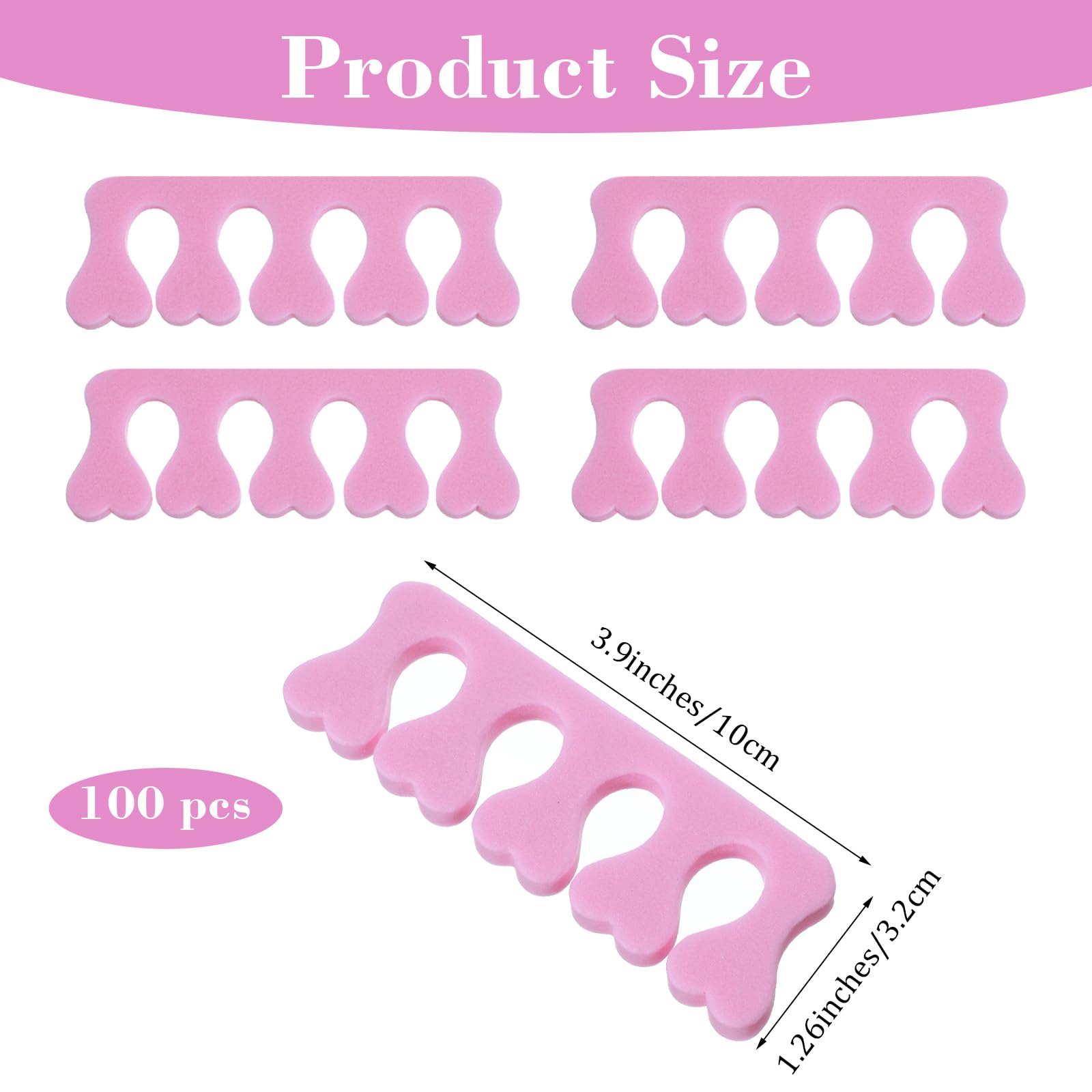 Soft foam toe separators by YBEATY for comfortable toe spacing