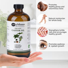 YBHMO pestañas y cejas fortalecidas con aceite de ricino