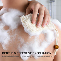 Malla sisal de YBONRSQ proporciona exfoliacion suave durante la ducha.