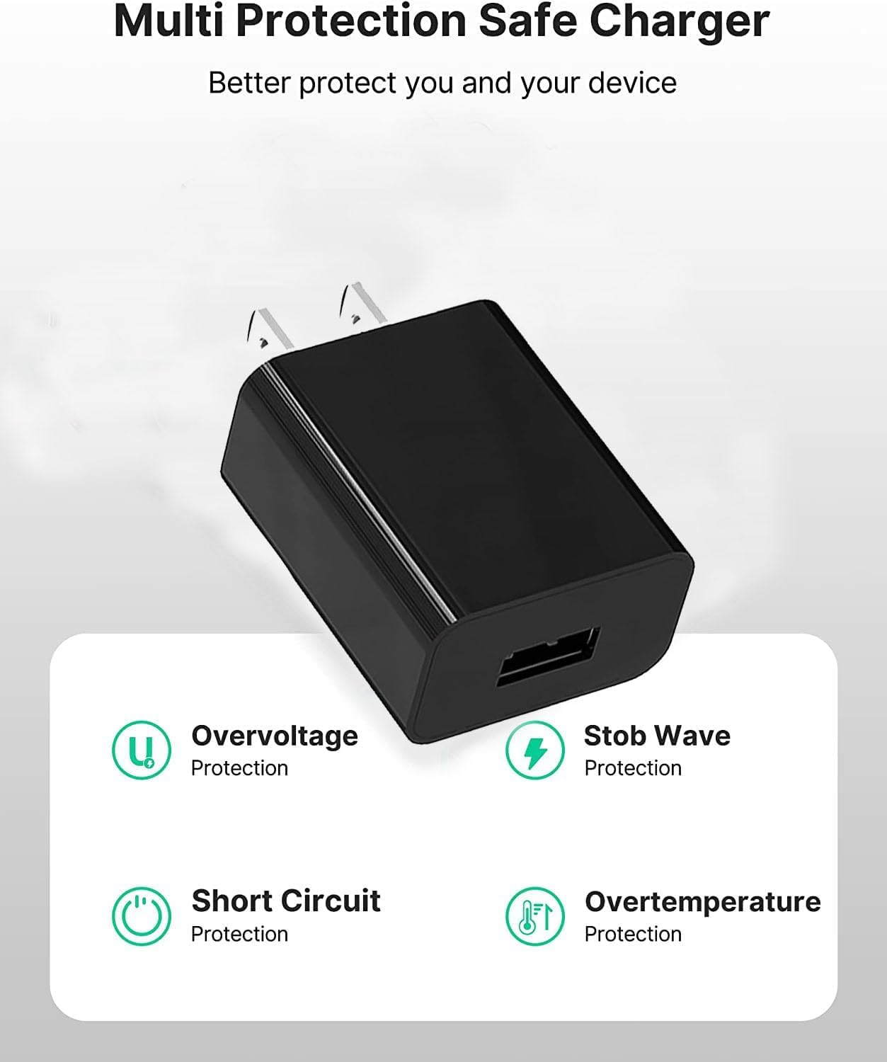 YBQZJSLY USB wall charger and cord deliver 5V power for nightly grooming