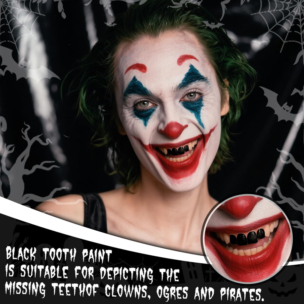 YBUETE pintura dental blanca para vampiros, dientes nítidos y dramáticos.