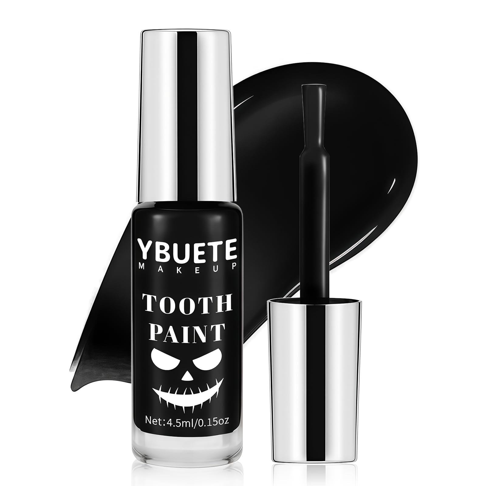 YBUETE pintura dental negra para Halloween, dientes oscuros con acabado realista.