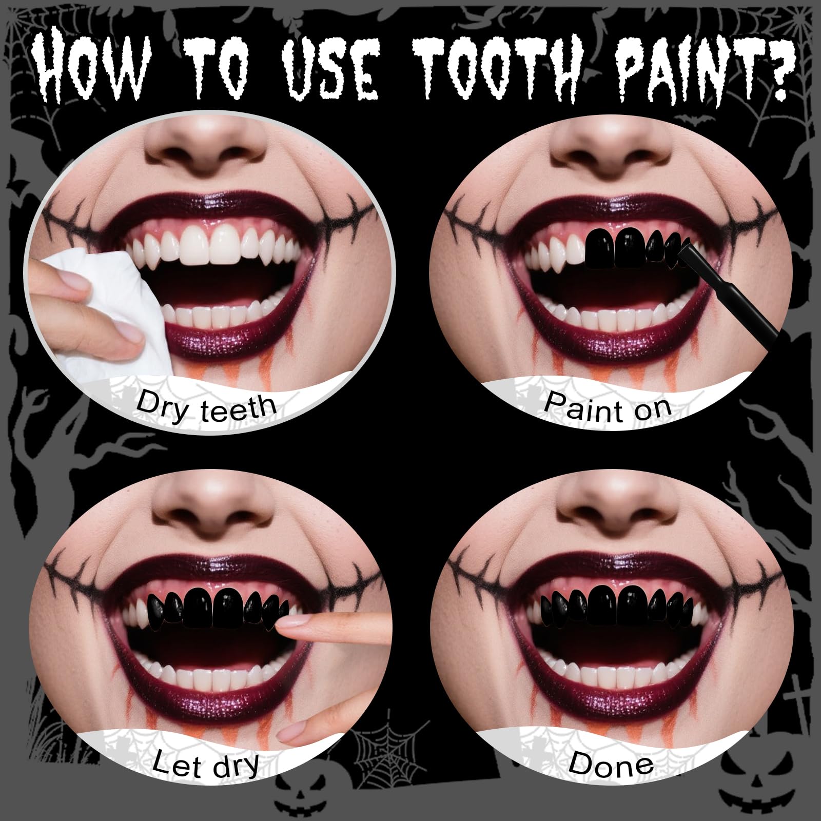 YBUETE pintura dental nicotina, tono envejecido para aspecto sucio y auténtico.